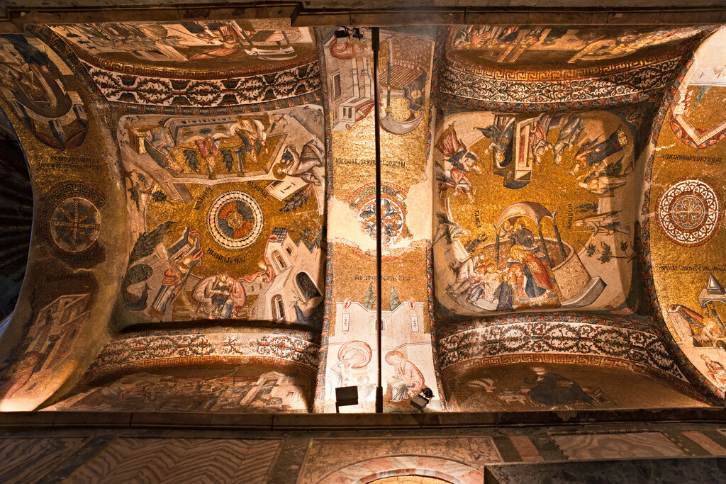 Byzantine Mosaics in Chora related to the life of Virgin Mary