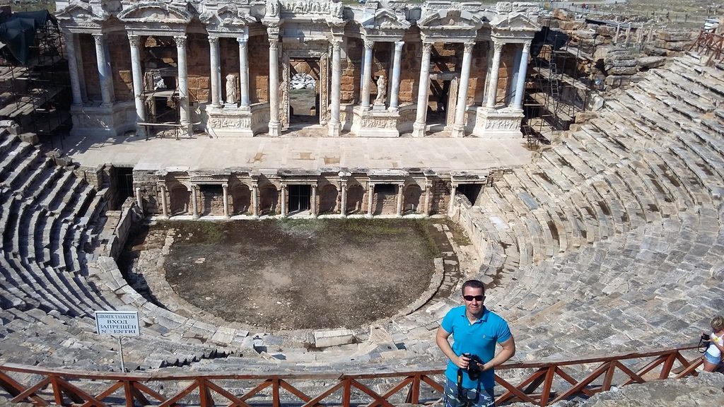 Ancient Theatre in Pamukkale Hierapolis