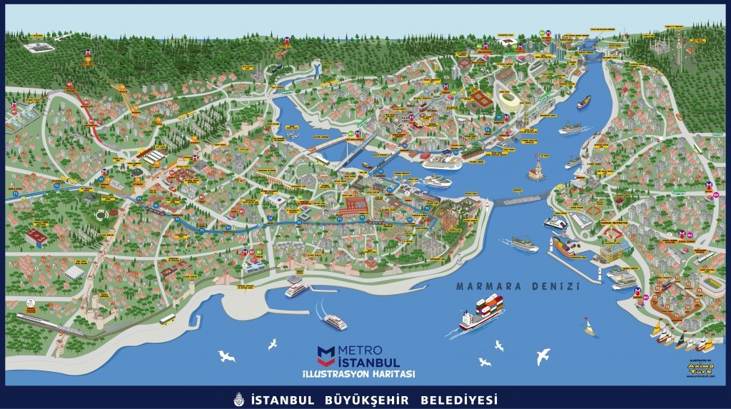 Istanbul Sightseeing Map