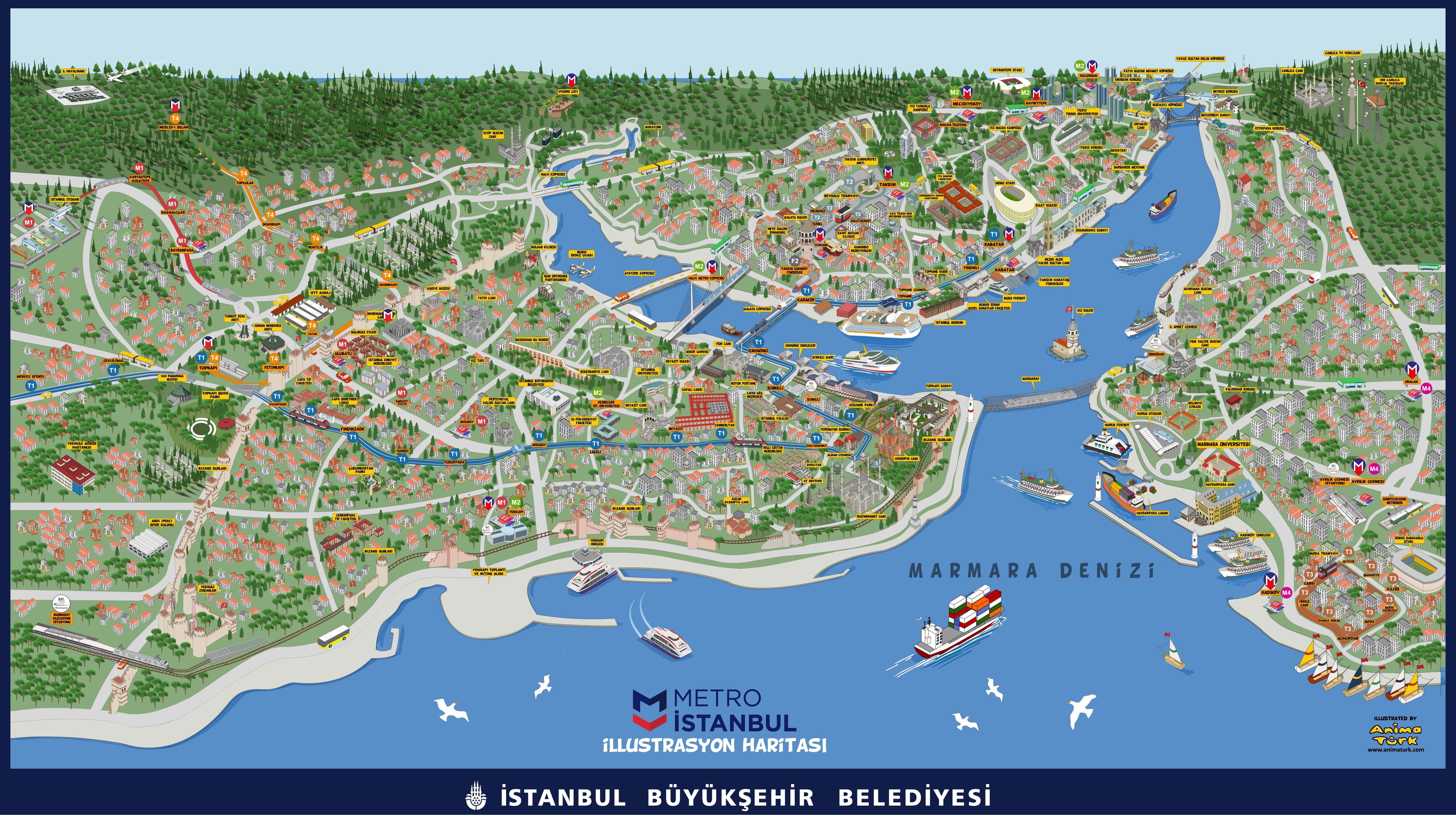 اسطنبول الجذب السياحي خريطة