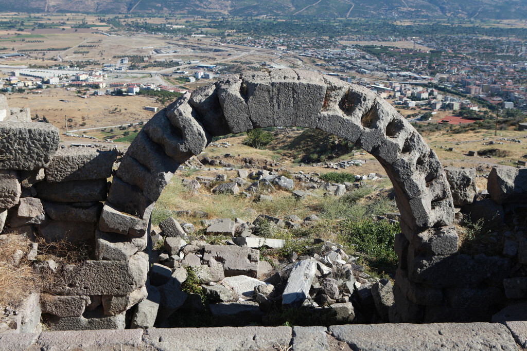 The Temple of Athena is located in the Pergamon Archaeological Site