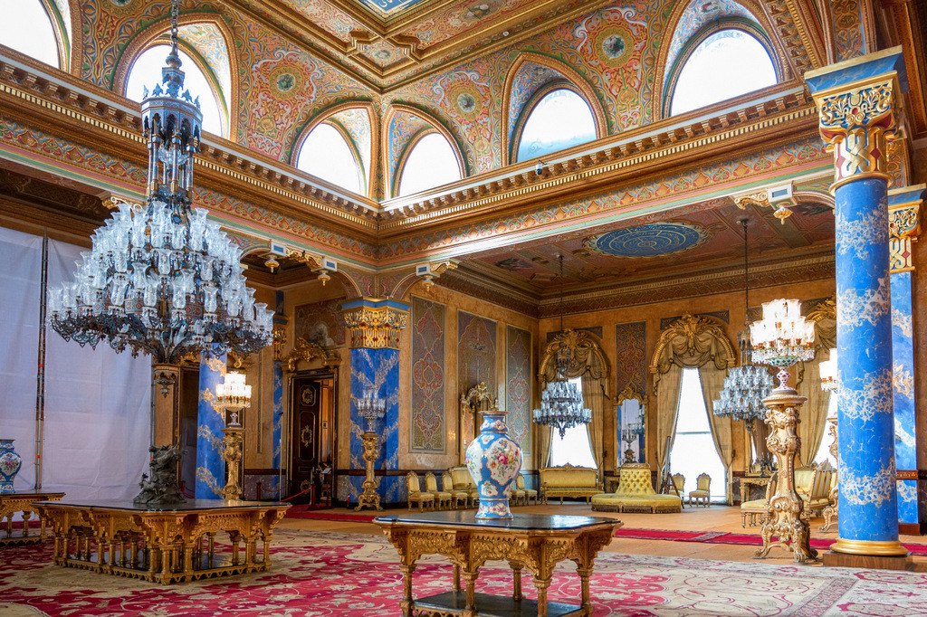 Interior of the Beylerbeyi Palace in Istanbul