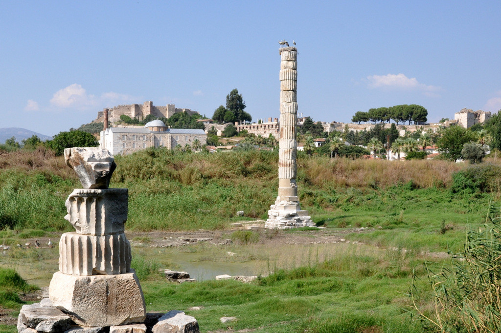 Ruins of the Temple of Artemis in the ancient city of Ephesus