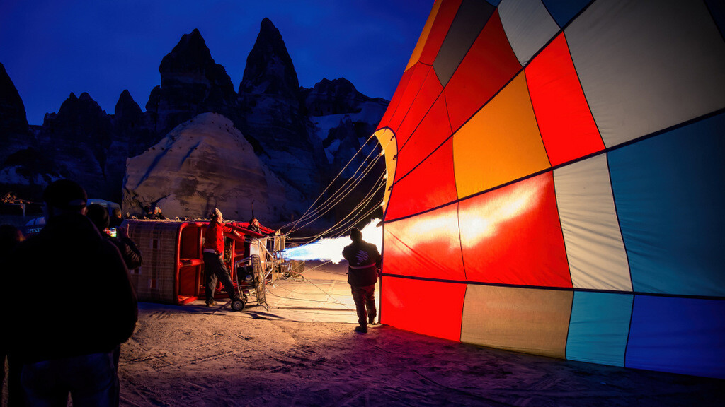 Preparation of the Hot Air Balloons