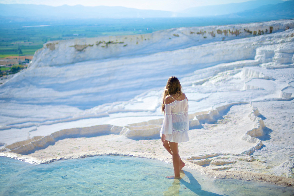 Pamukkale is located in Western Turkey and also known as Cotton Castle