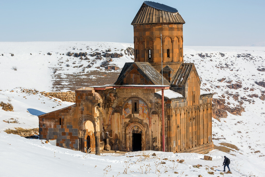 The Ani Ruins are located in the easternmost city of Kars in Turkey